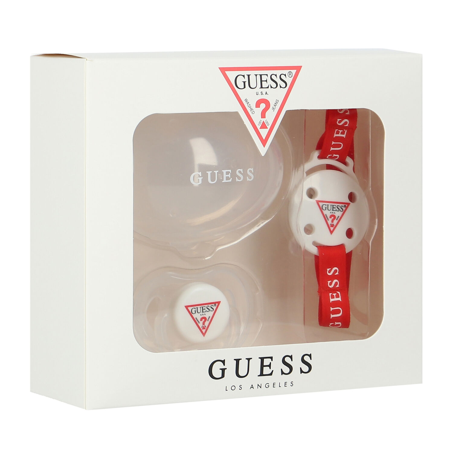 White Logo Pacifier Gift Set, 2, hi-res image number null